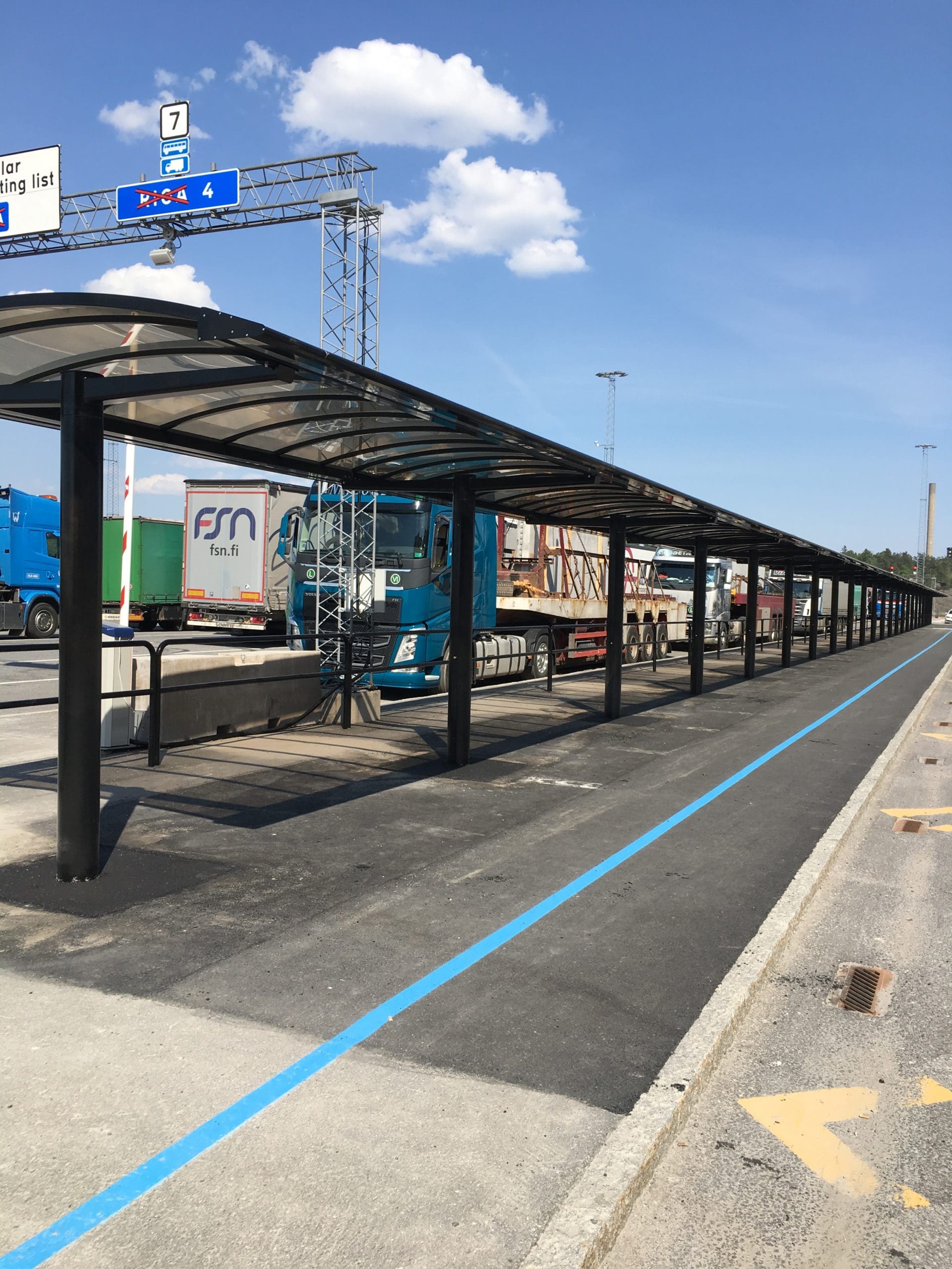Taxiväderskydd City 90 T-Piazza, 100 m, Frihamnen, Stockholms hamnar