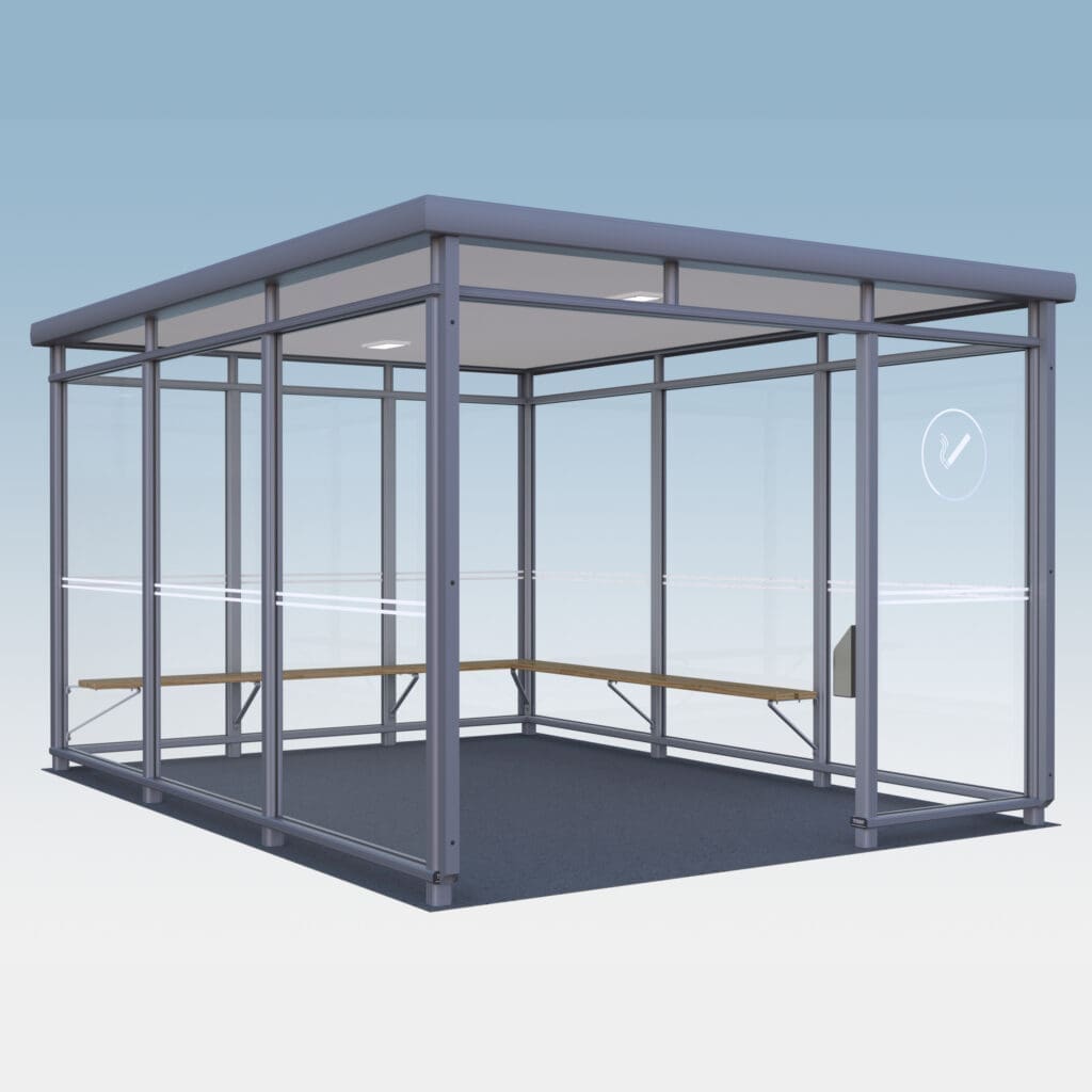 Große Ausführung des Raucherunterstands Favorit Smoke von Team Tejbrant