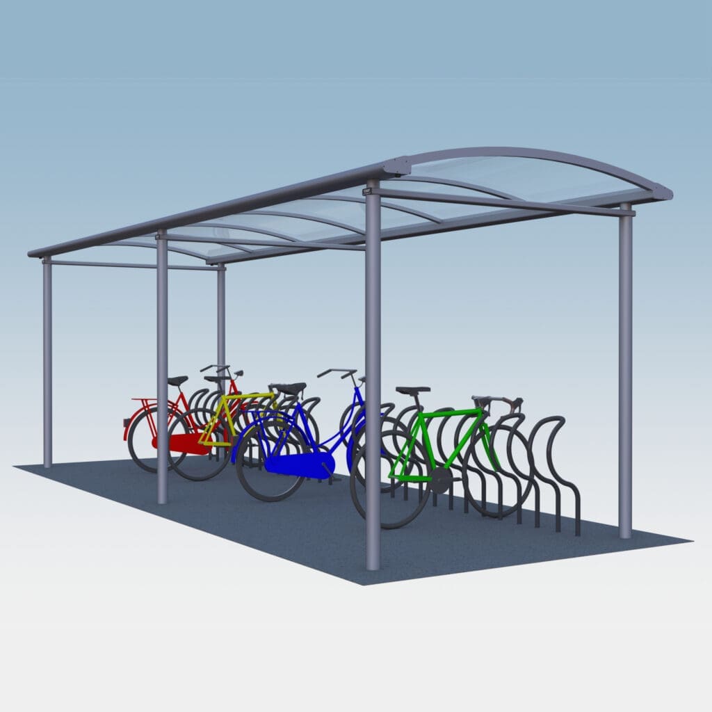 Fahrradüberdachung City 90 Light Plaza von Team Tejbrant