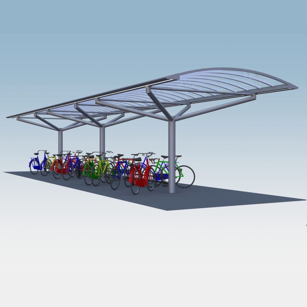 Fahrradüberdachung City 90 Piazza Crown von Team Tejbrant
