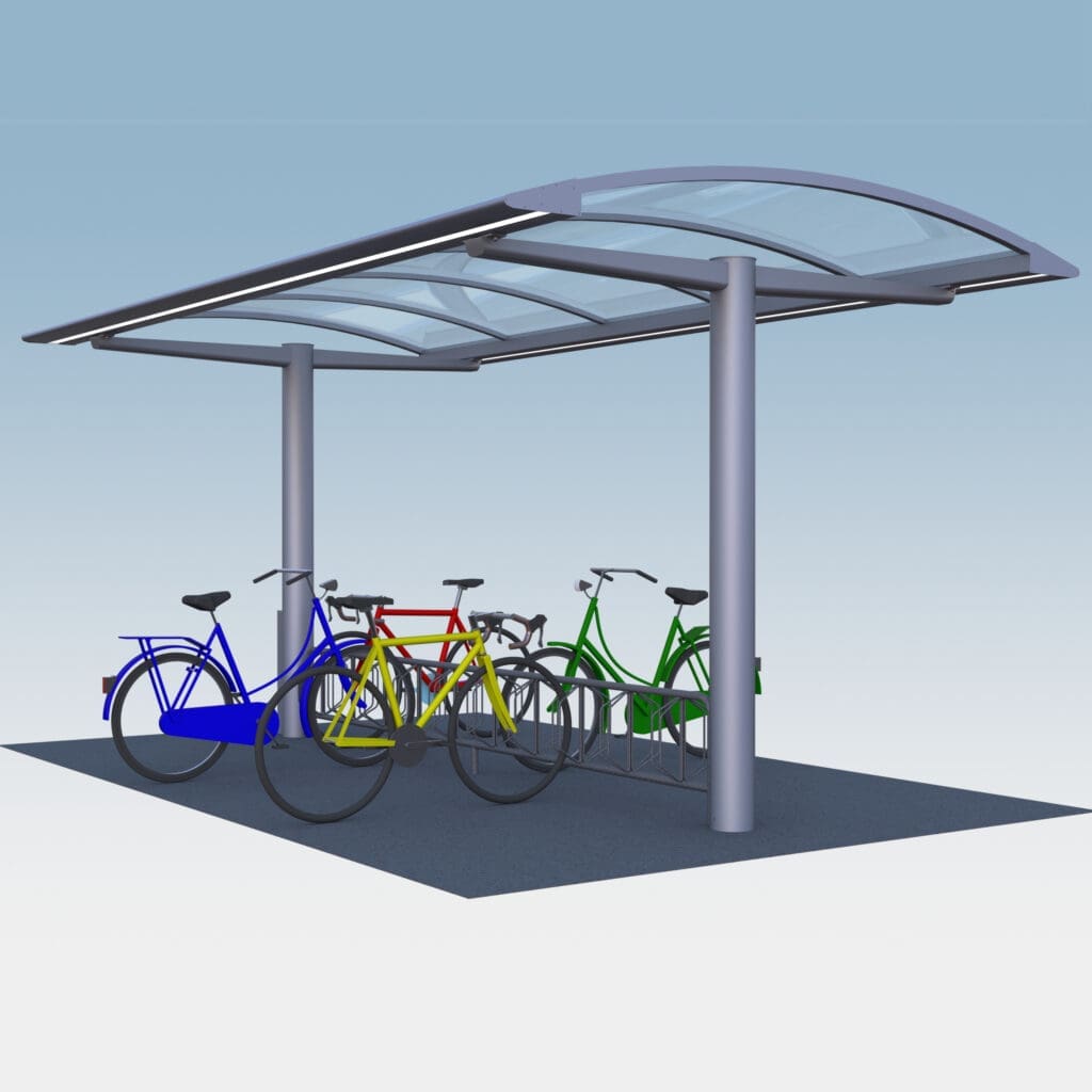 Fahrradüberdachung City 90 Piazza T von Team Tejbrant