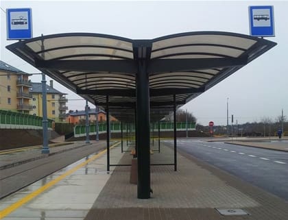 Das Bahnsteigdach Butterfly von Team Tejbrant